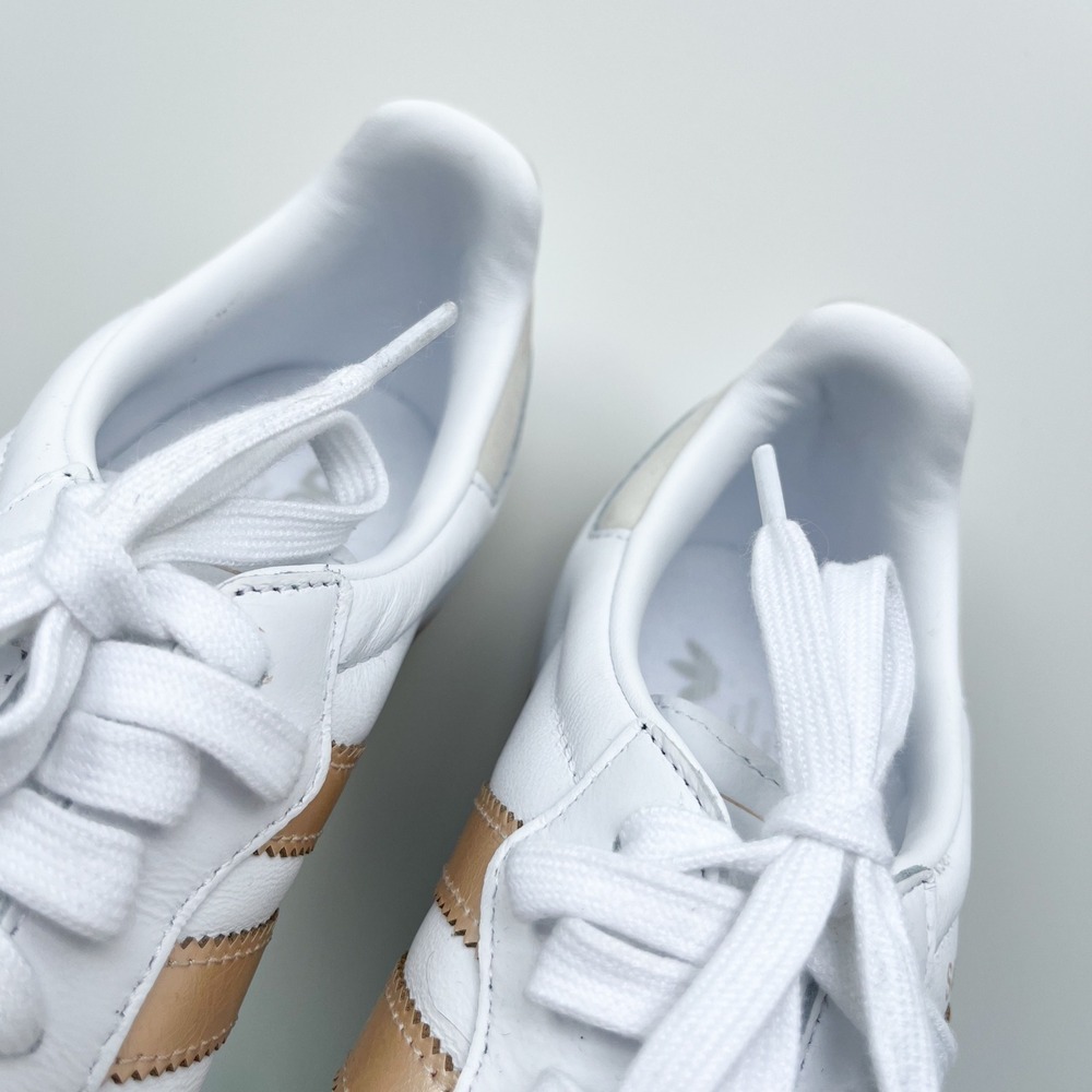 Adidas Sambas OG Sneaker Shoes Womens 8.5 White Gold Metallic - Picture 8 of 8